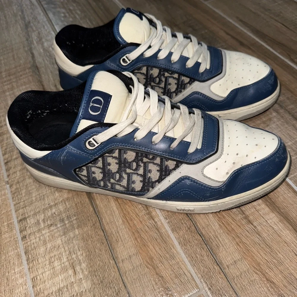 Dior B30 Countdown Sneaker in Blue and Cream - Picture 3 of 8